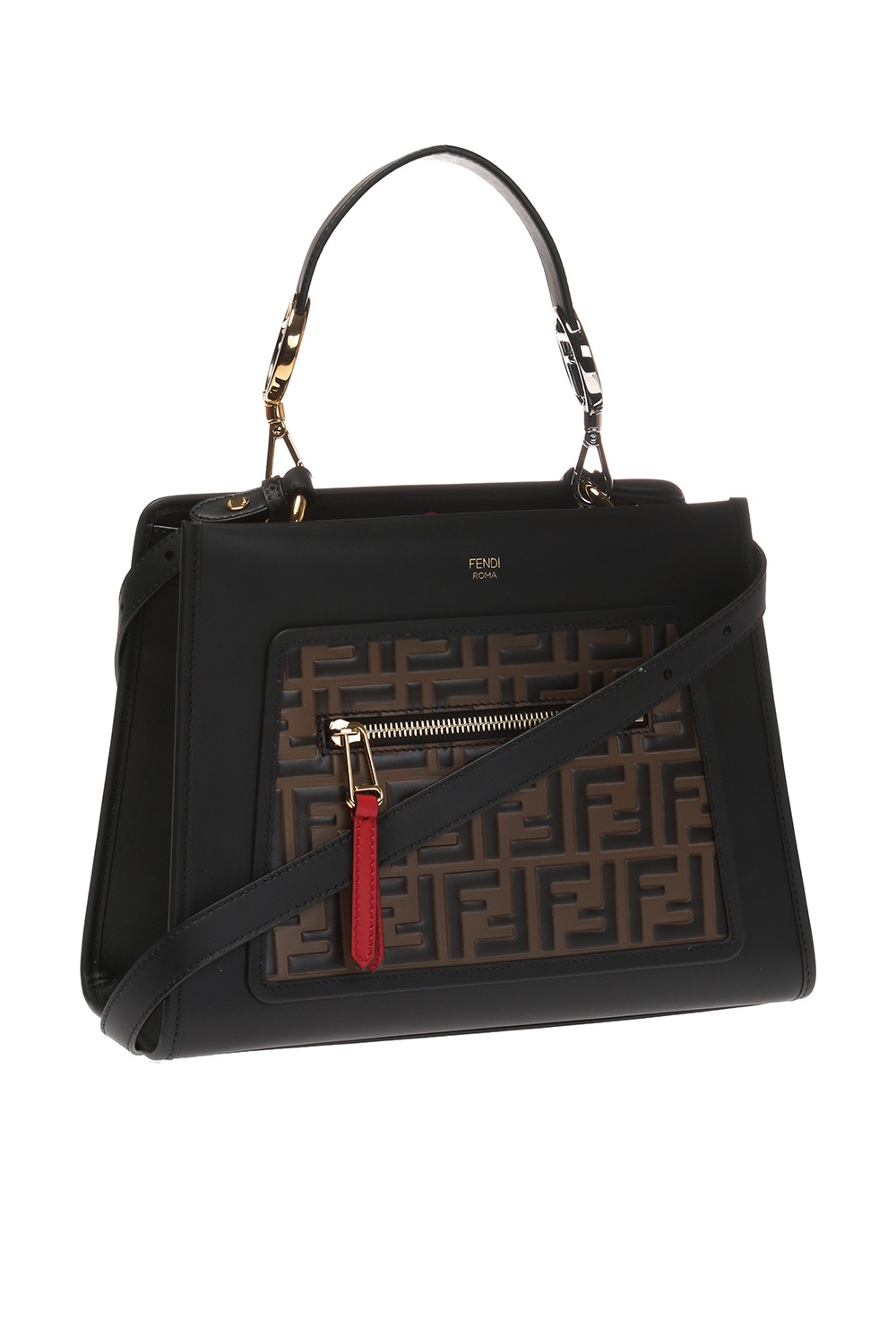 Fendi runaway small on sale leather shoulder bag